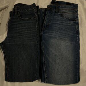 Set of Two Pairs Mens Jeans 30x32 J.Crew The Driggs Kenneth Cole Slim Fit